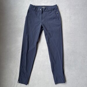 Abendroth Golf Pants Womens 2 Navy Peggy Professional Joggers Tapered Ankle Zip